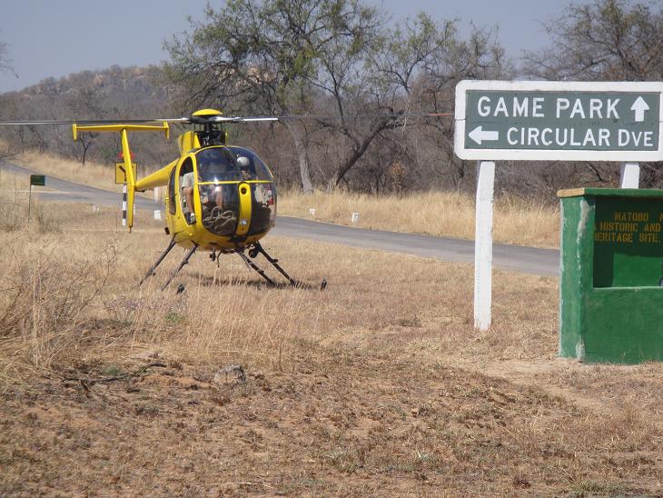 helicopter used in rhino operations
